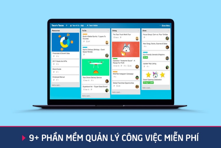 phần mềm quản lý công việc miễn phí